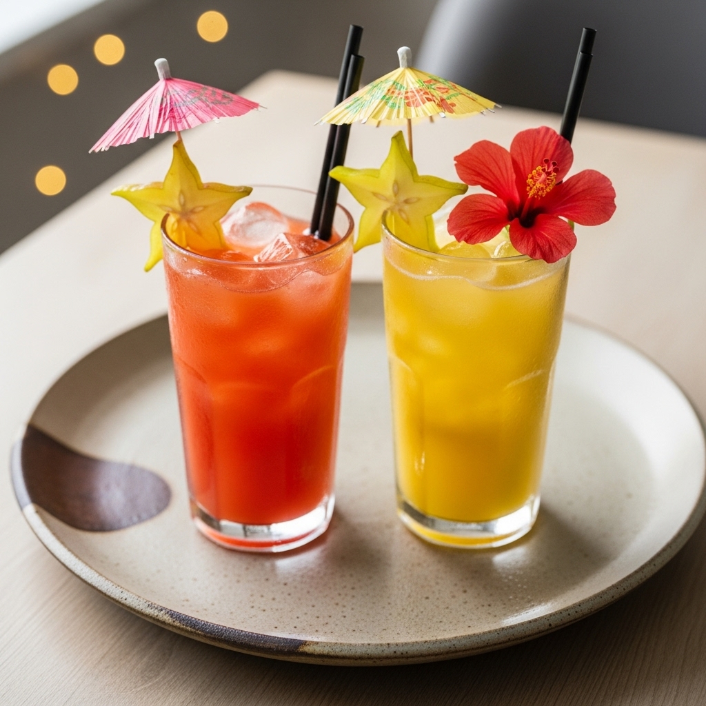 Tropical Sunset Mocktail for Two