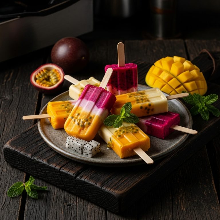 Tropical Sunset Vegan Popsicles
