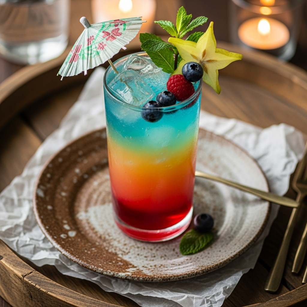 Tropical Twilight Mocktail – A Hawaiian Paradise in a Glass