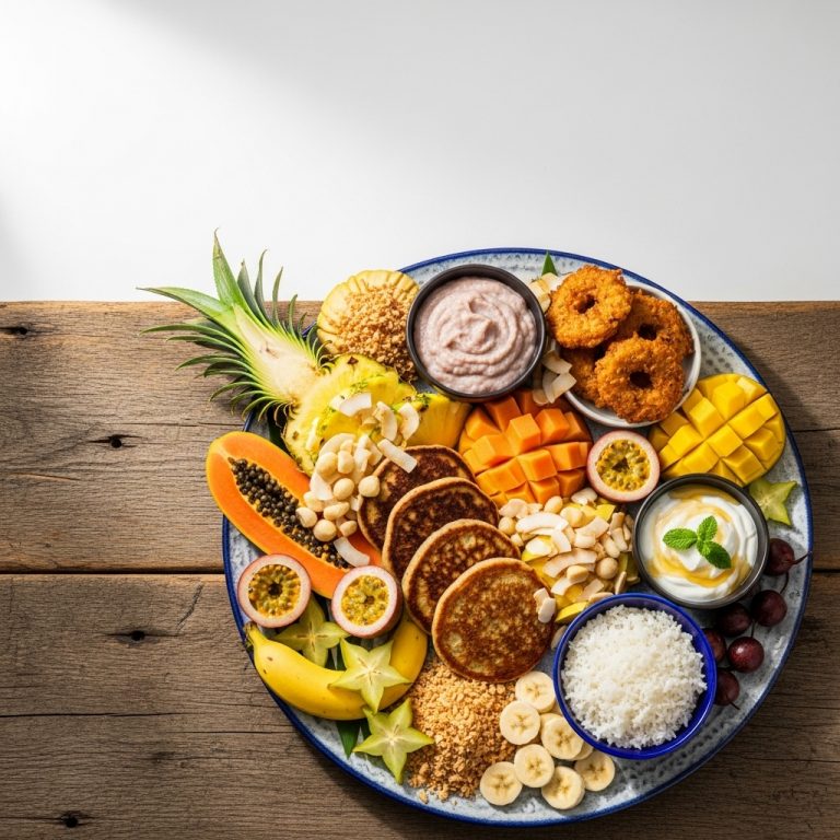 Tropical Vegetarian Polynesian Breakfast Feast
