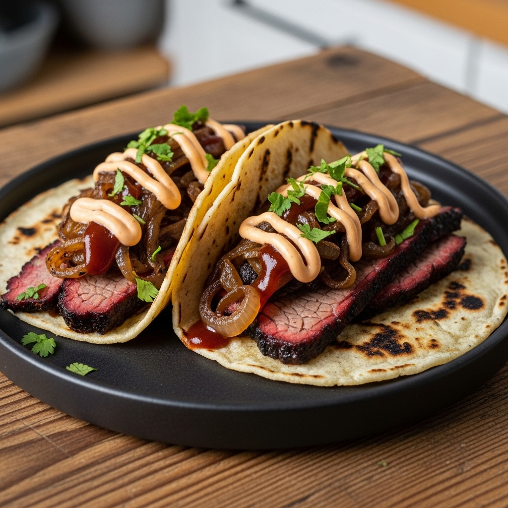 Truck Stop Brisket Bomb Tacos