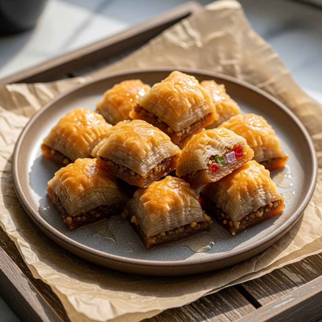 Turkish Delight-Filled Baklava Bites