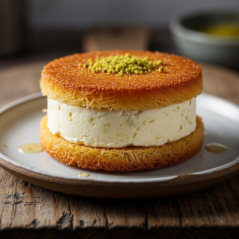 Turkish Frozen Delight: Kunafa Ice Cream Sandwich