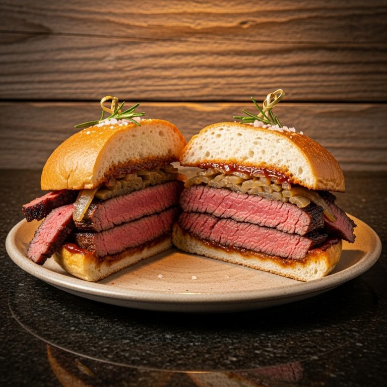 Ultimate BBQ Smokehouse Tri-Tip Sandwich