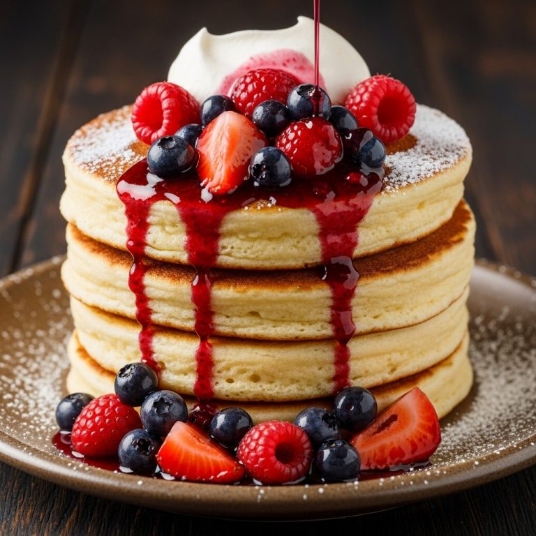 Ultimate Fluffy Pancakes with Mixed Berry Compote – A Delightful American Breakfast Experience!