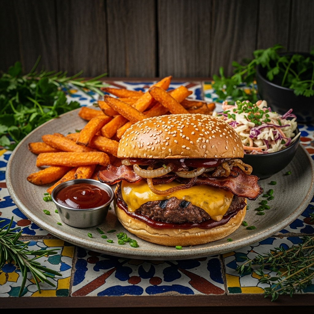 Ultimate Smoky BBQ Burger Feast