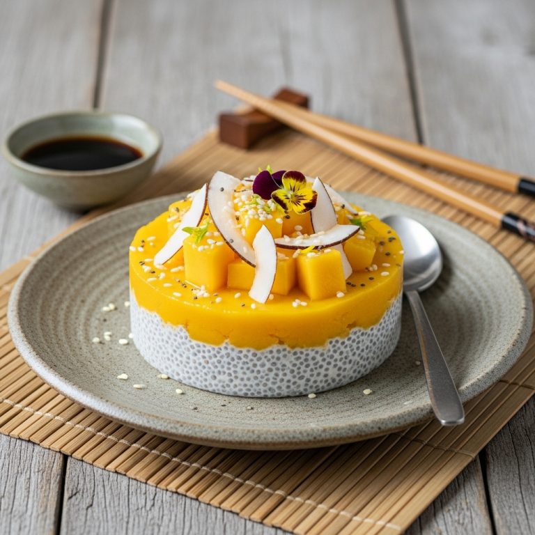 Vegan Brazilian Mango Coconut Chia Pudding Delight