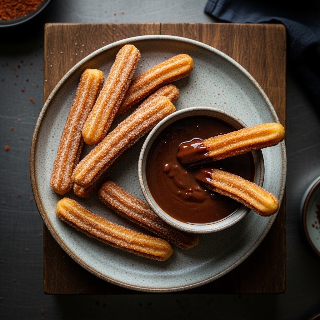 Vegan Churros with Spicy Hot Chocolate