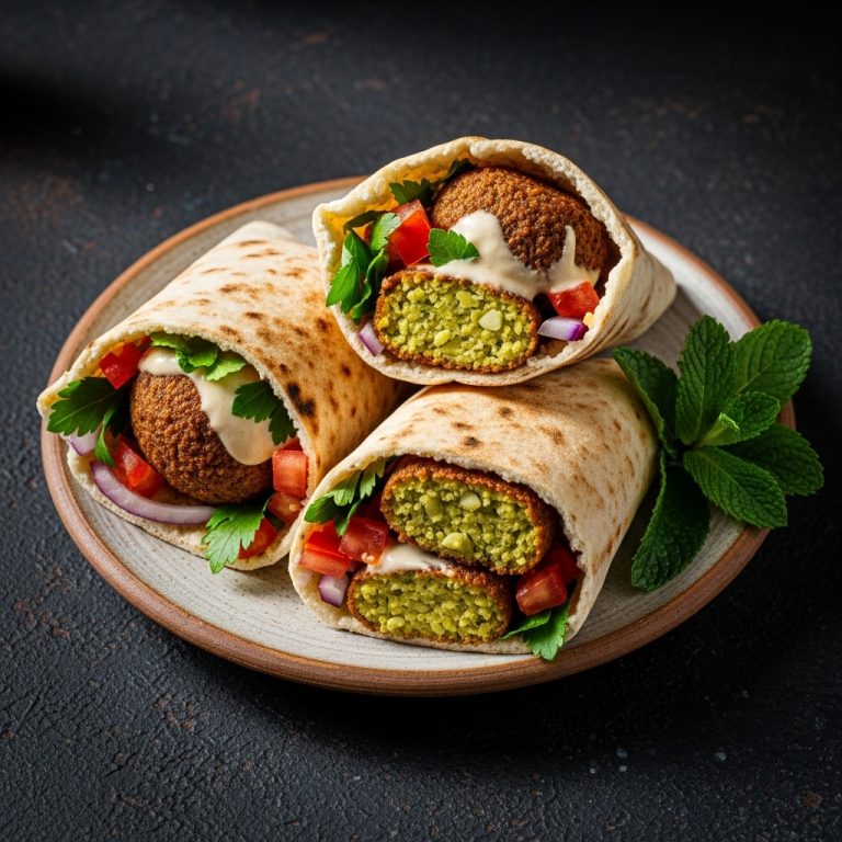 Vegan Egyptian Snack: Delightful Falafel Pita Wraps