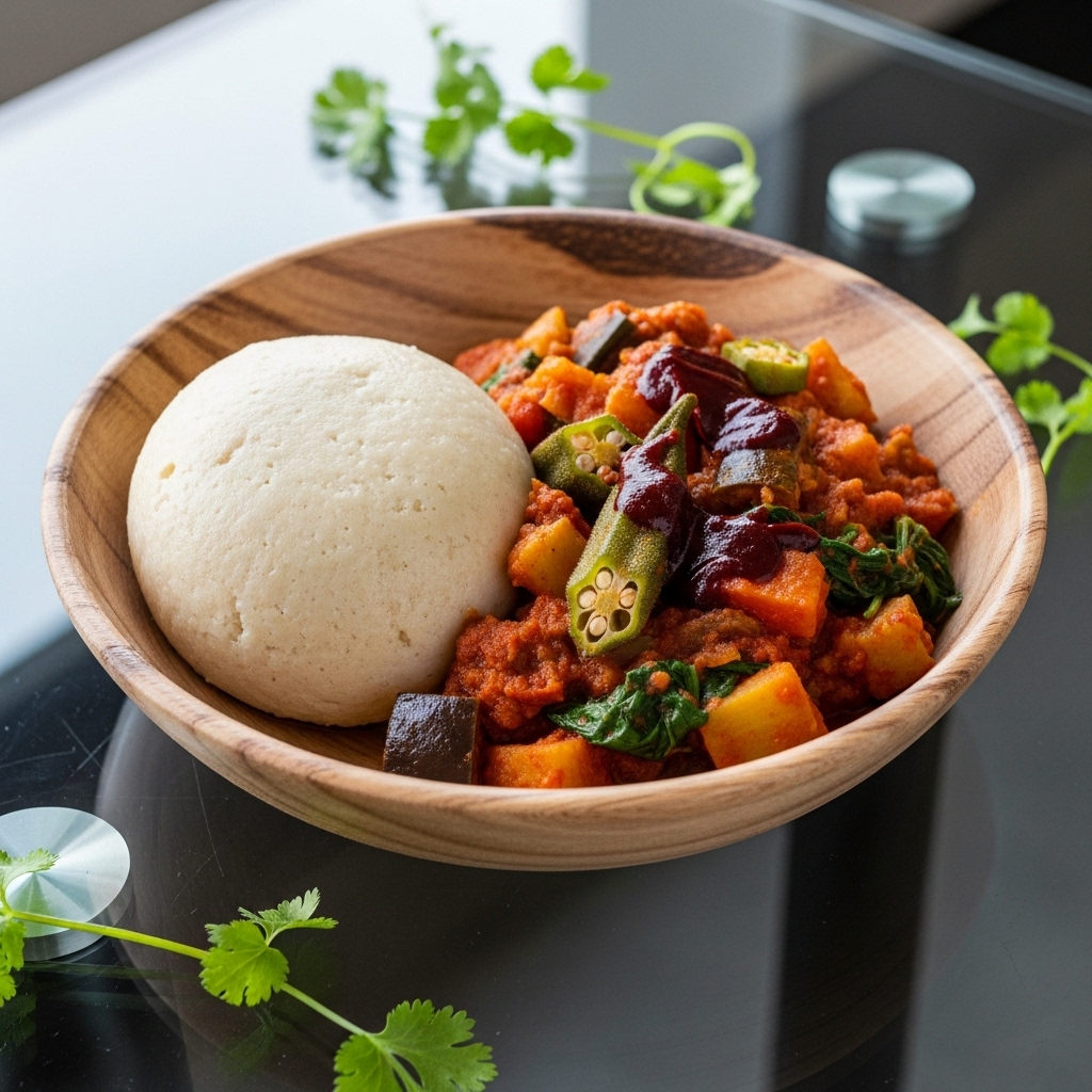 Vegan Fufu & Vegetable Stew: A Delectable Ghanaian Breakfast Experience