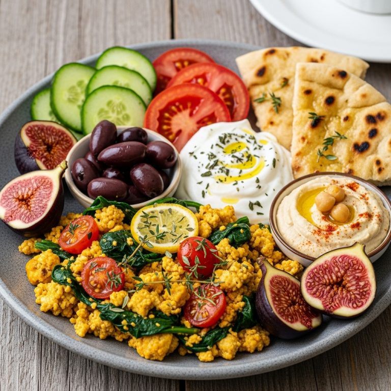 Vegan Greek Breakfast Feast: A Symphony of Flavors and Textures