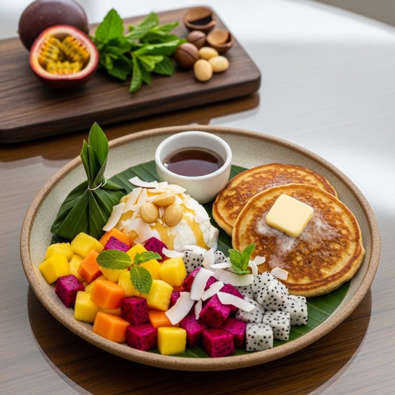 “Vegan Hawaiian Breakfast Delight: A Mouthwatering, Fragrant Feast for Your Senses!”