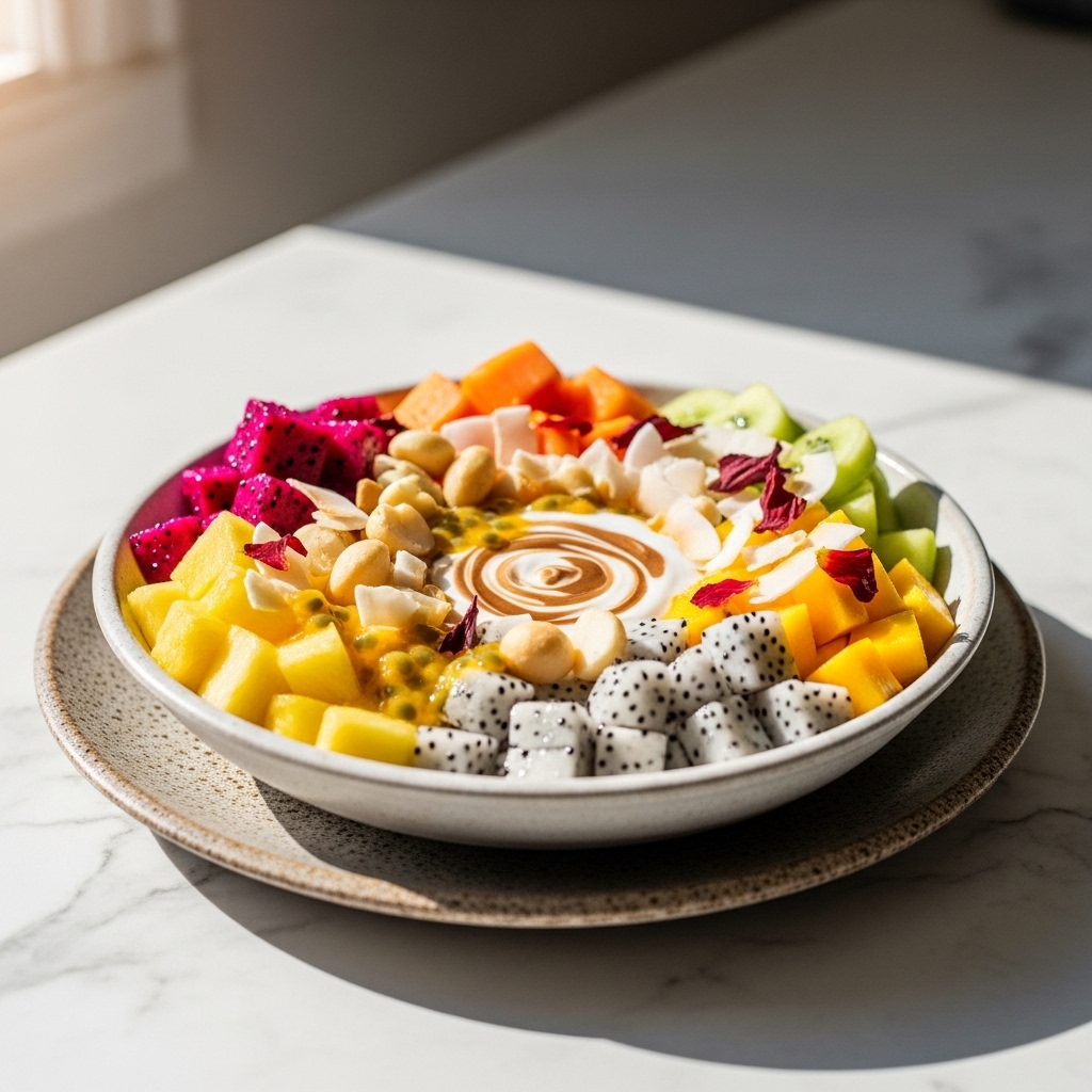 Vegan Hawaiian Luau Breakfast Bowl: A Plant-Based Taste of Paradise