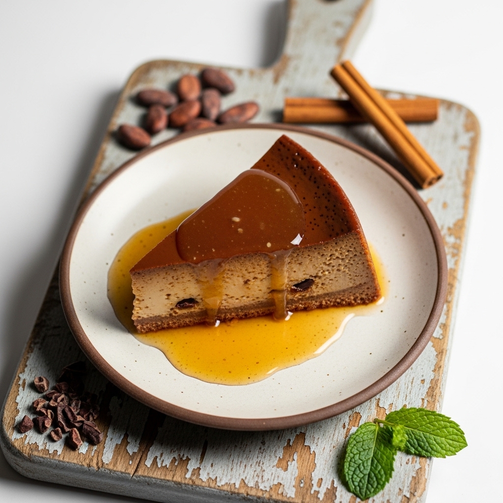 Vegan Mexican Chocolate Caramel Flan