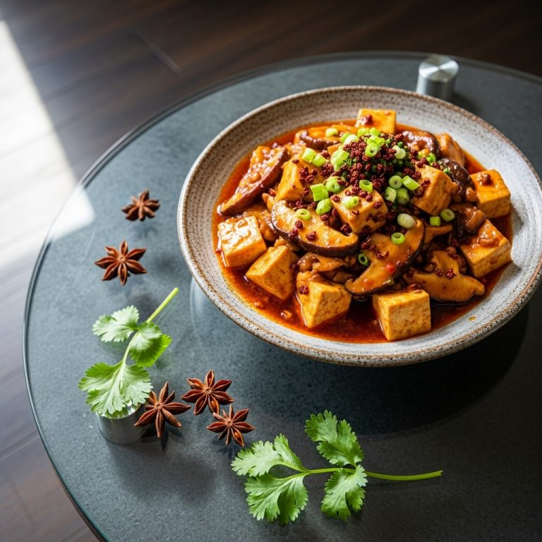 Vegan Mushroom Mapo Tofu Stir Fry – A Spicy, Savory & Satisfying Chinese Lunch Dish
