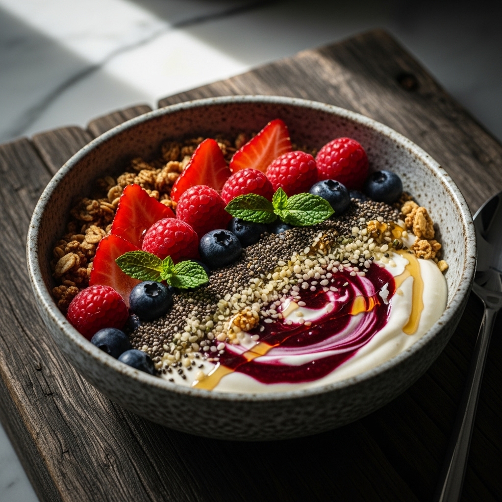 Vegan Nordic Breakfast Bowl: A Delectable Symphony of Textures and Flavors