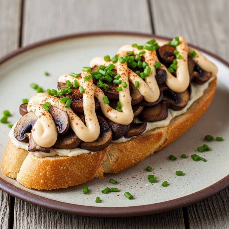 Vegan Polish Snack: Delicious Zapiekanka Recipe with Mushrooms and Vegan Cheese Sauce