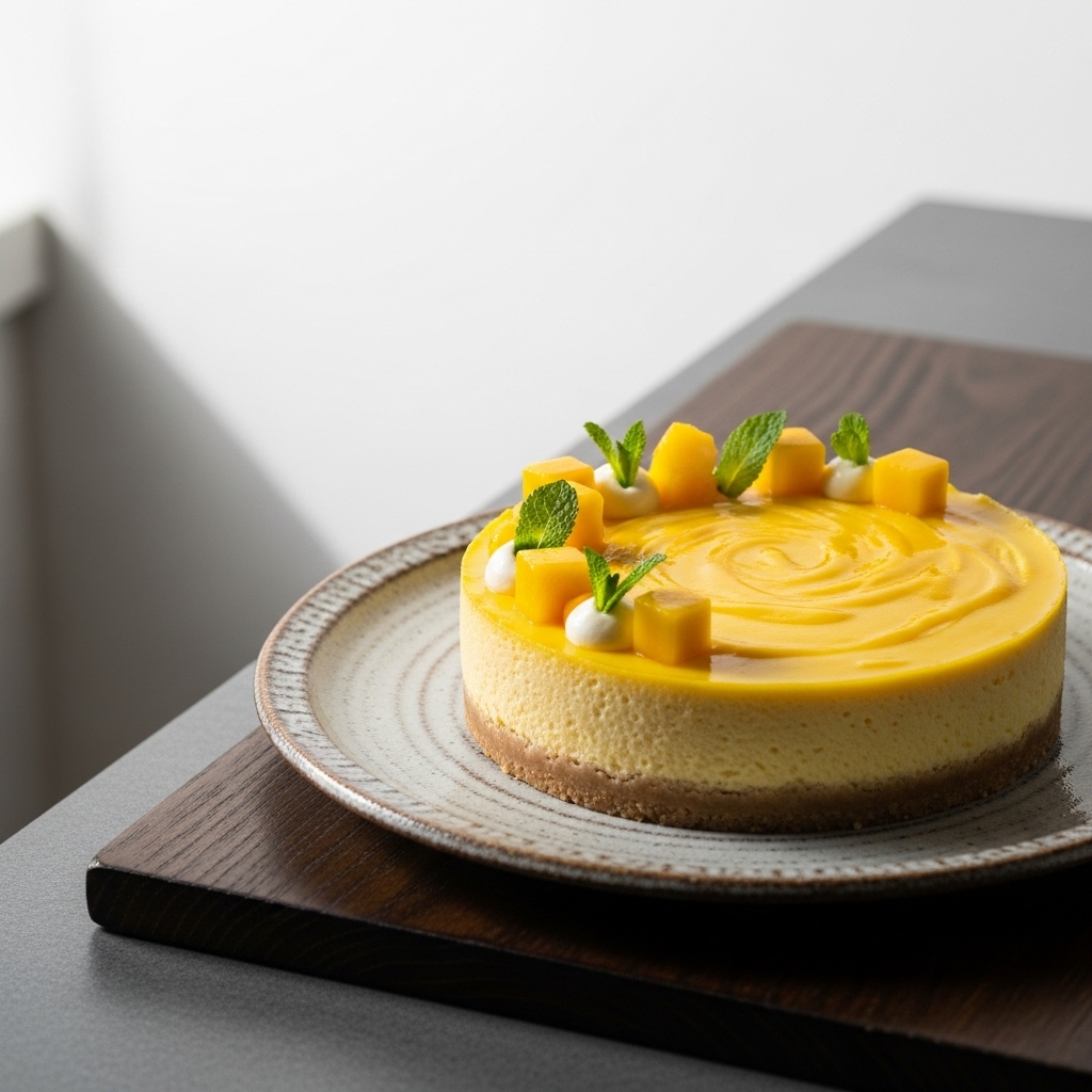 Vegan Venezuelan Dessert: Tropical Mango Cheesecake