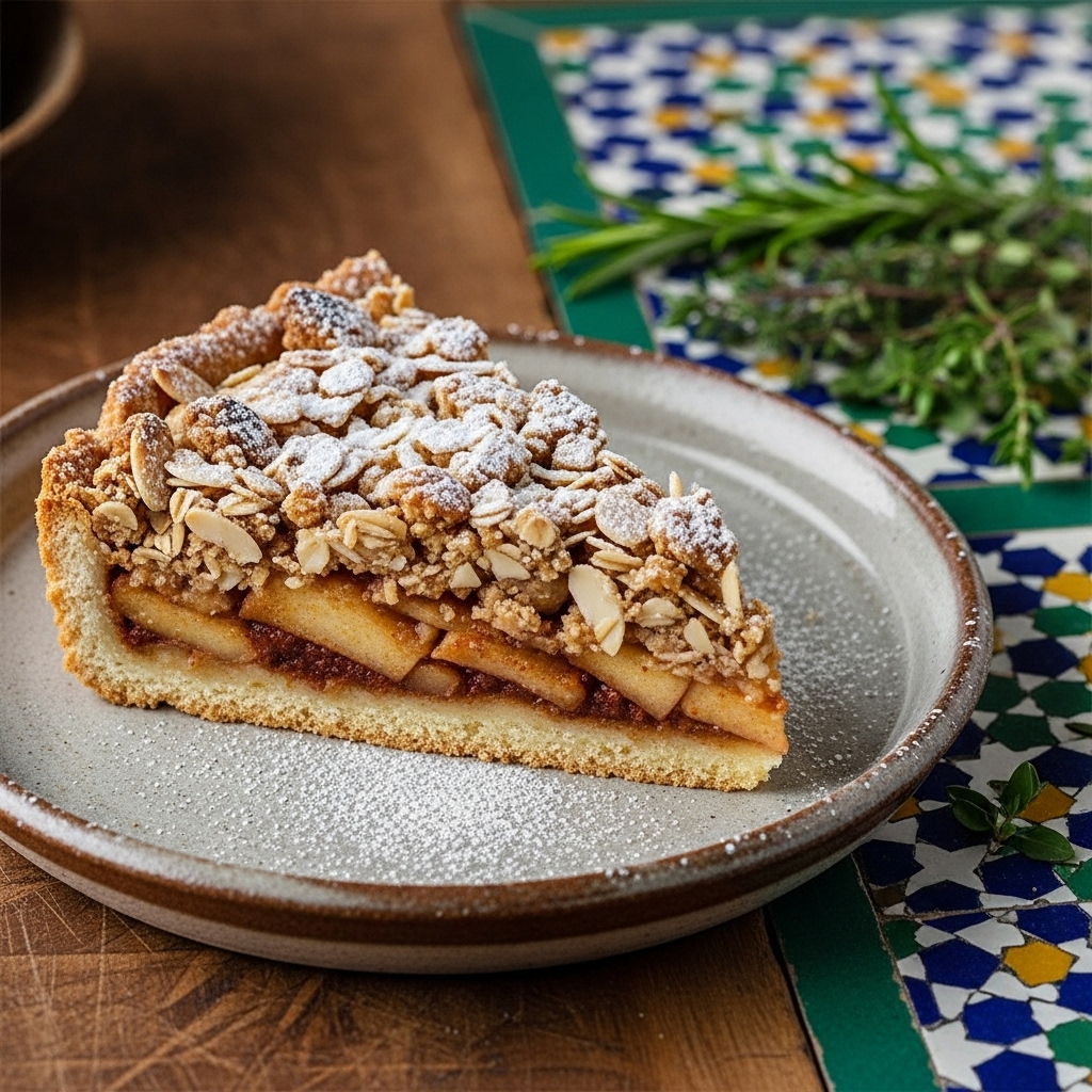 Vegetarian Dutch Apple Pie with Almond Crumble Topping Recipe