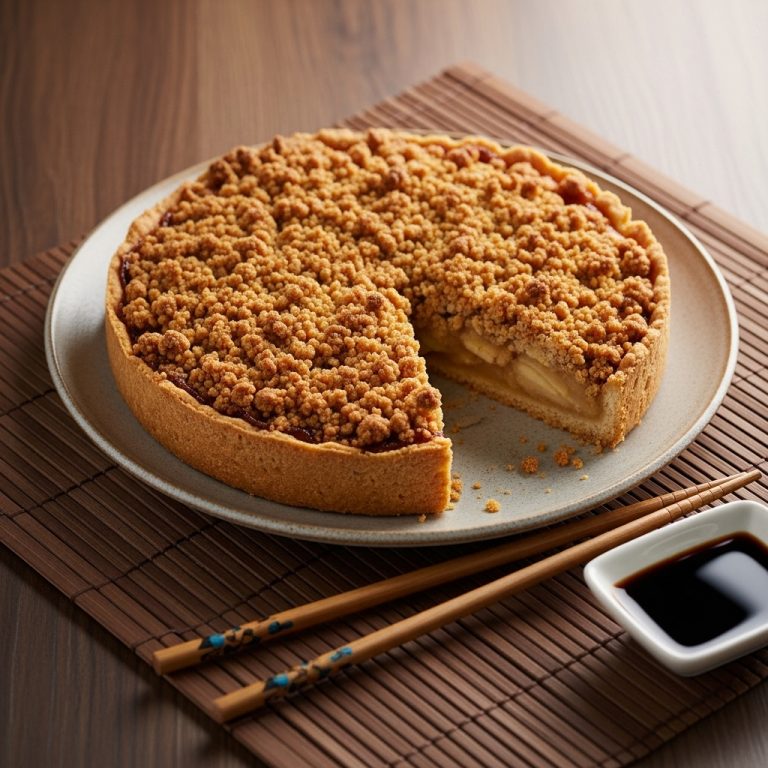 “Vegetarian Dutch Apple Pie with Spiced Crumble Topping”