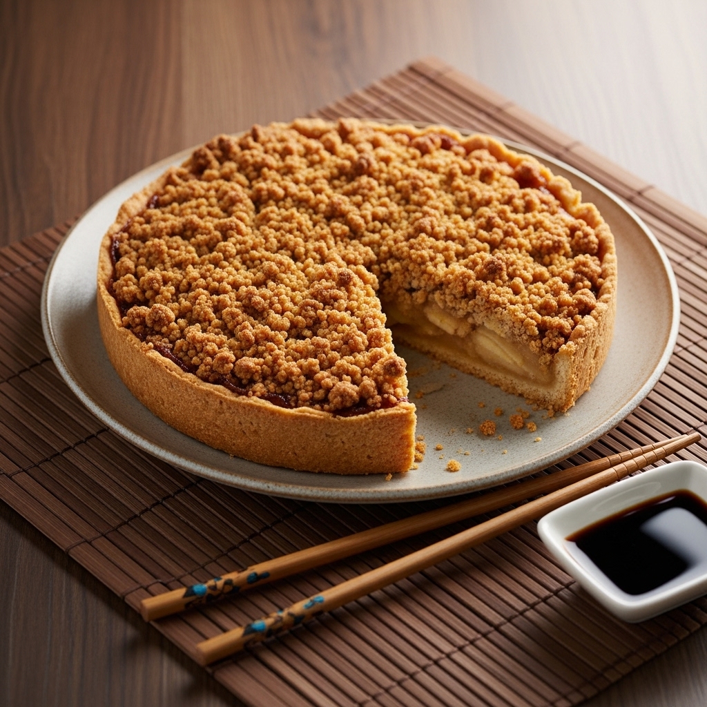 “Vegetarian Dutch Apple Pie with Spiced Crumble Topping”