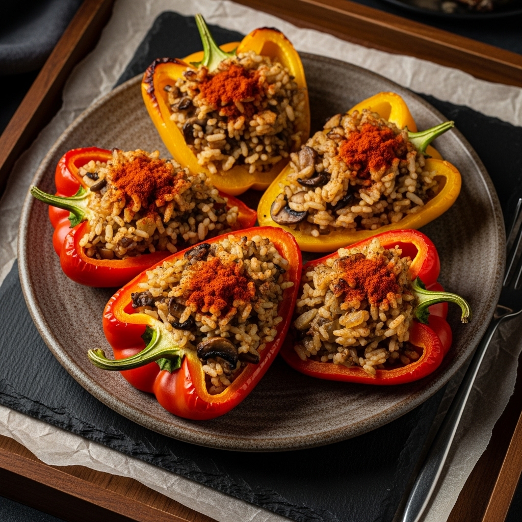 Vegetarian Hungarian Snack: Wholesome Paprika Stuffed Peppers