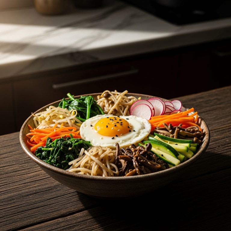 Vegetarian Korean Bibimbap Bowl: A Sumptuous Fusion of Mouthfeel, Aroma & Visual Appeal