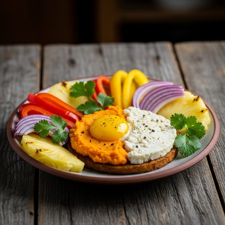“Veggie Hawaiian Sunrise: A Plant-Based Twist on the Classic Island Breakfast”
