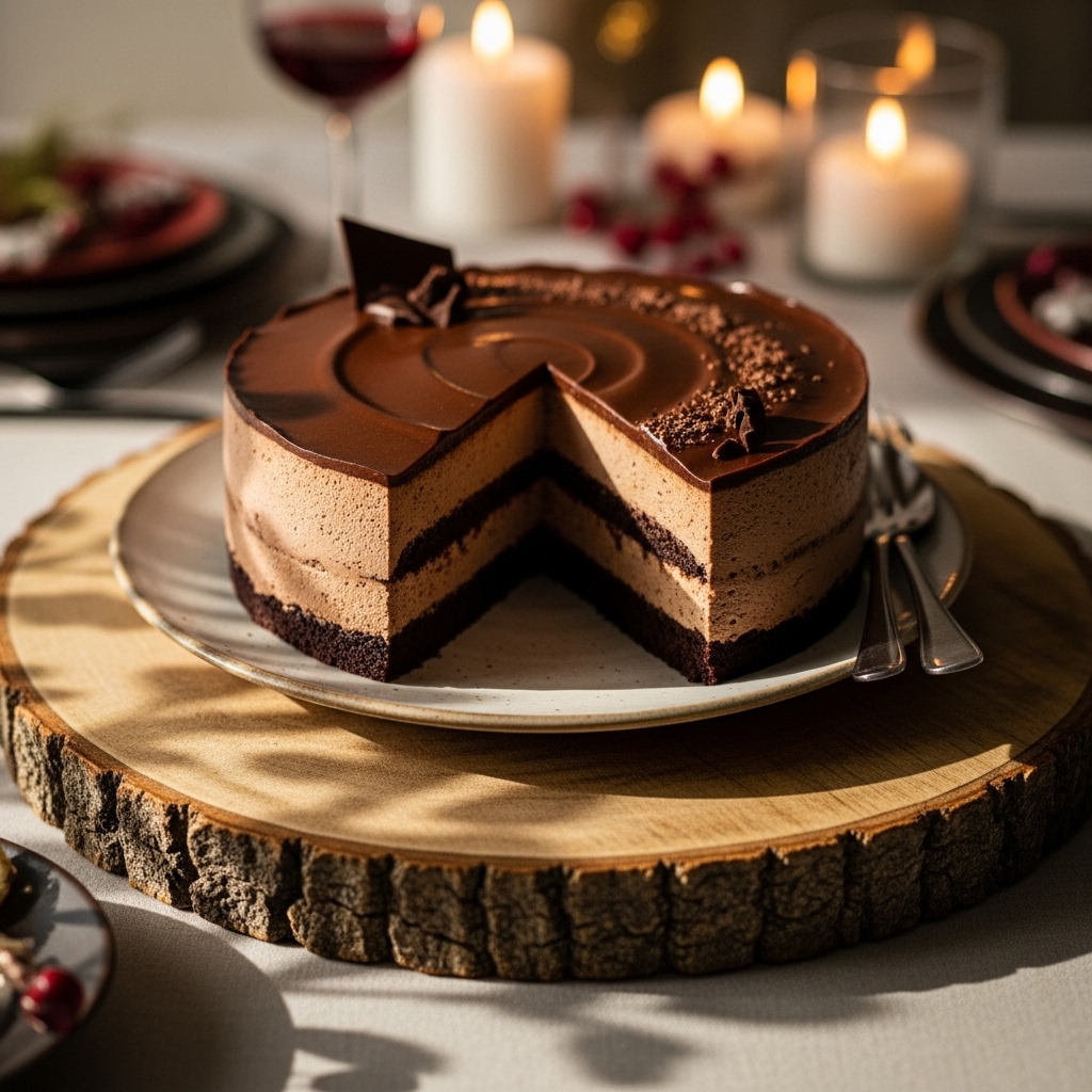 Velvety Keto Mocha Mousse Torte
