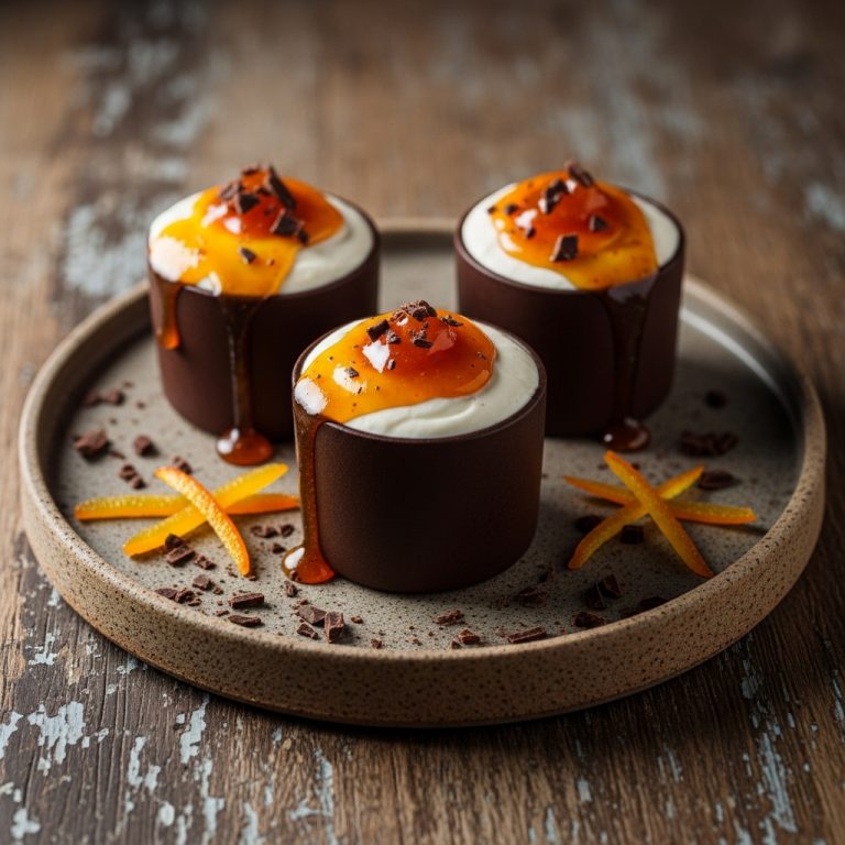Velvety Mascarpone Pots with Bitter Orange Caramel