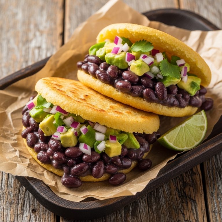 Venezuelan Arepas with Black Beans and Avocado Salsa – A Vegetarian Twist on Traditional Street Food