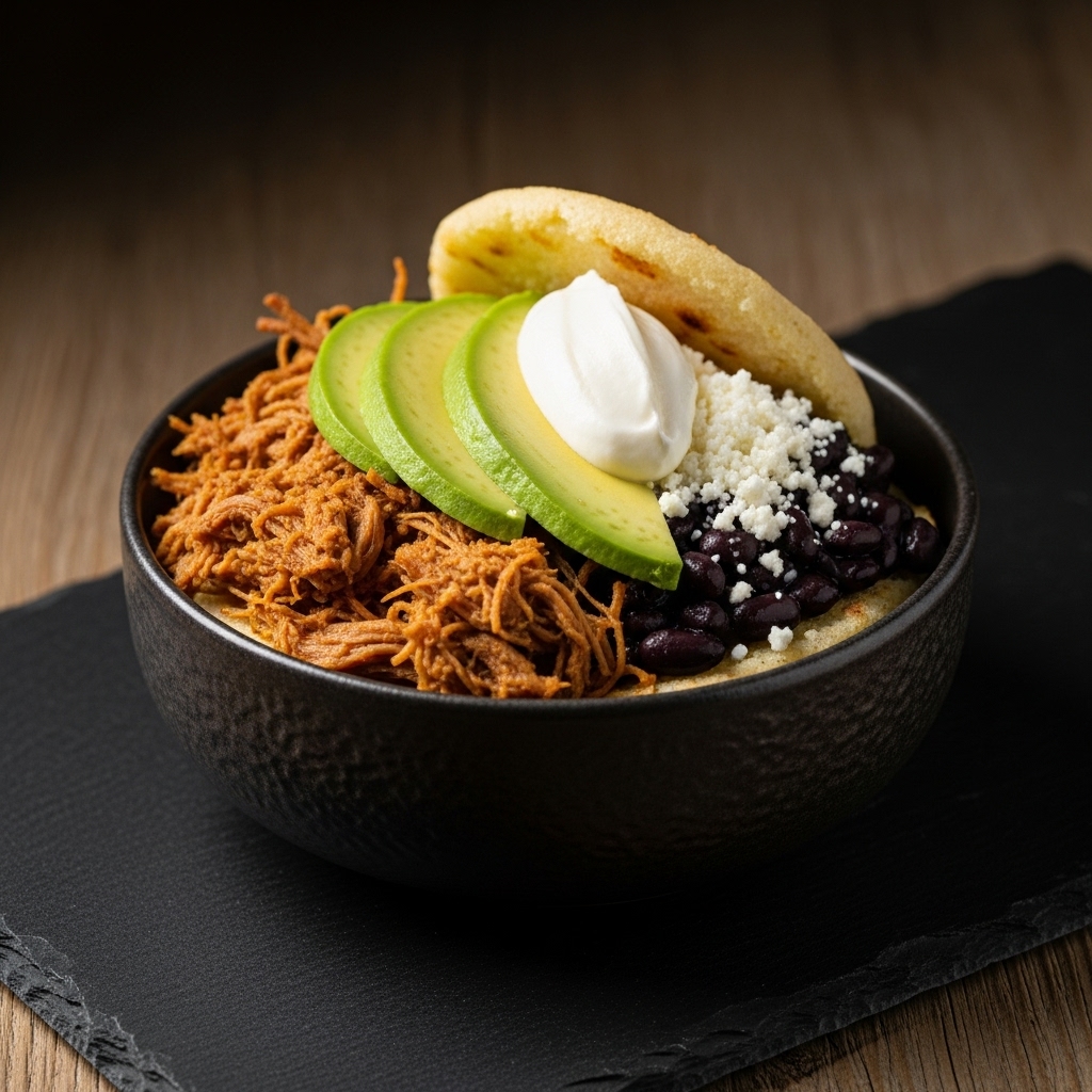 Venezuelan Gluten-Free Arepa Breakfast Bowl