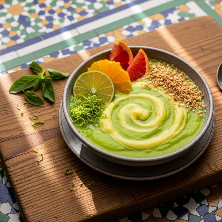 Vibrant Citrus Green Smoothie Bowl