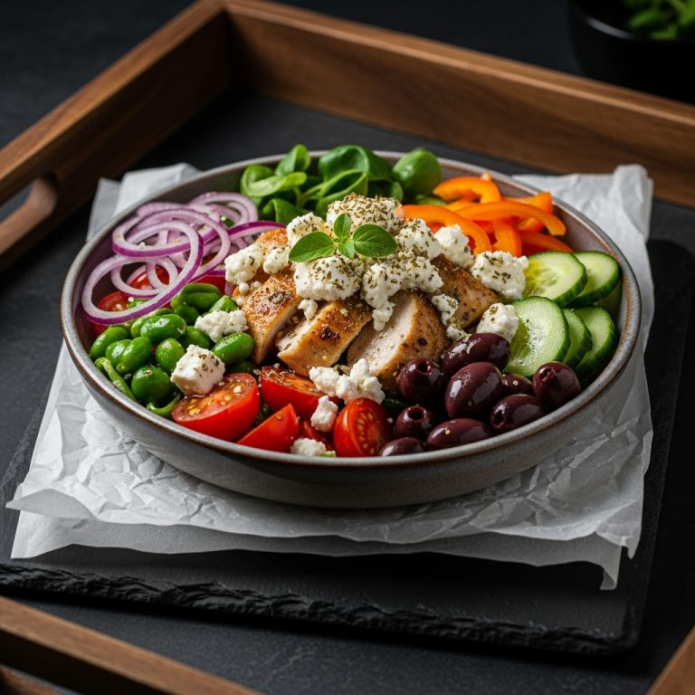Vibrant Greek Bowl: A Low-Carb Energy Boost