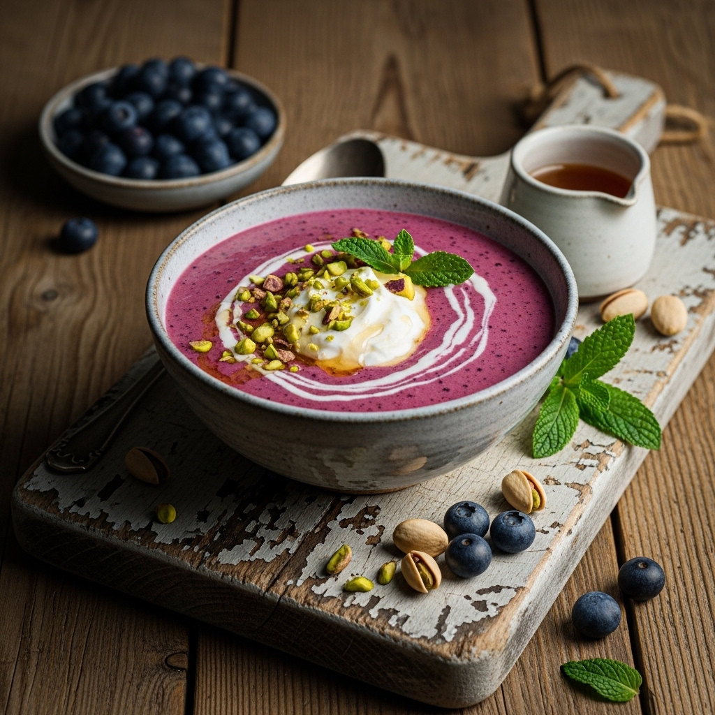 Vibrant Greek Smoothie for High-Protein Energy Boost