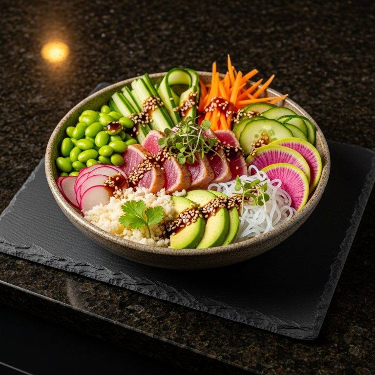 Vibrant Japanese Bowl – A Rejuvenating Low-Carb Meal