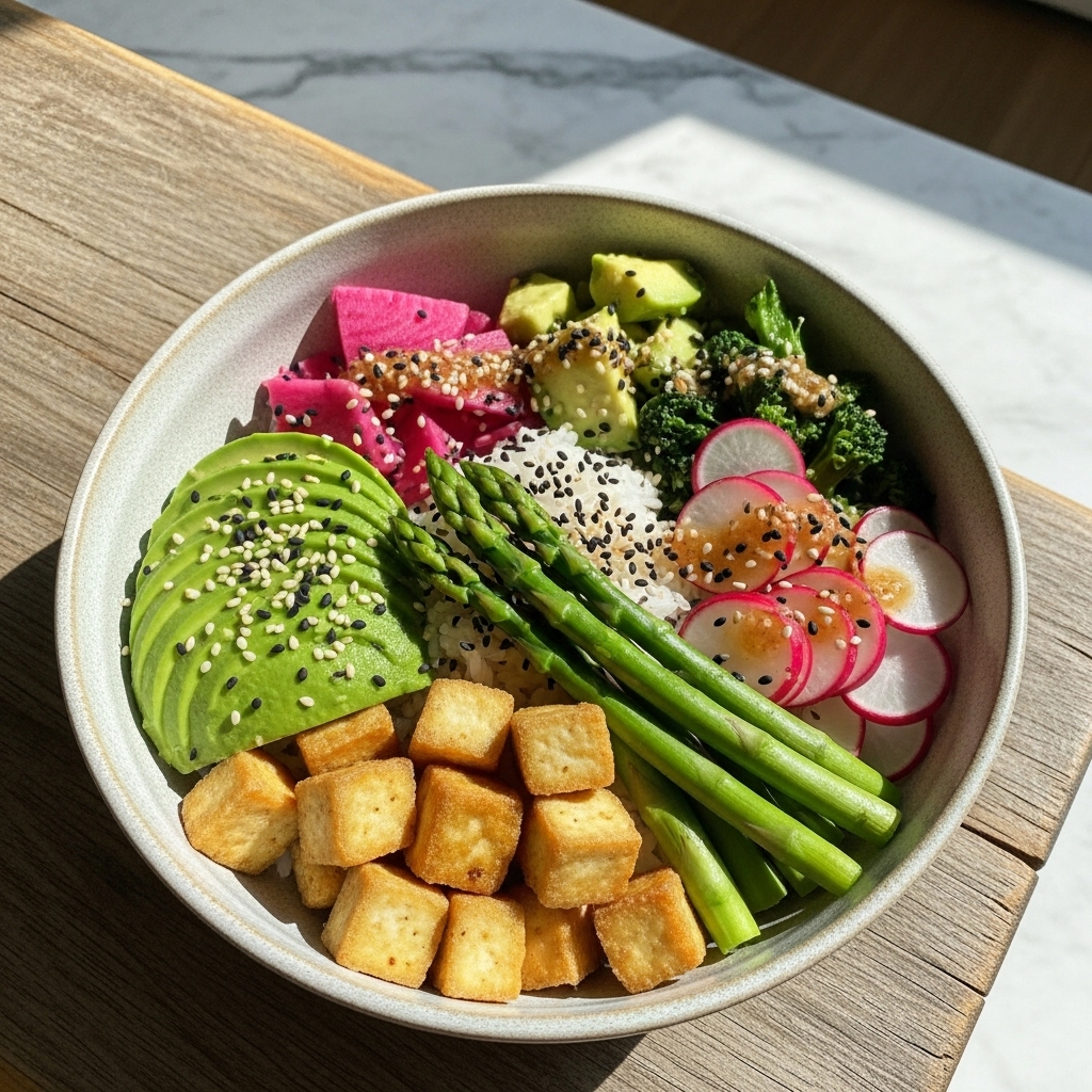 Vibrant Japanese Vegan Brunch Bowl