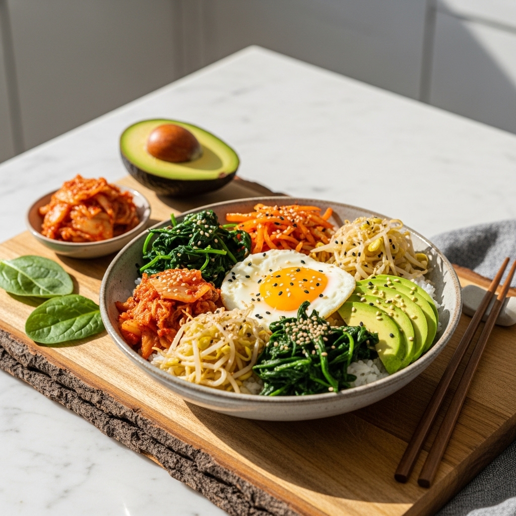 Vibrant Korean Breakfast Bowl – Energize Your Day!