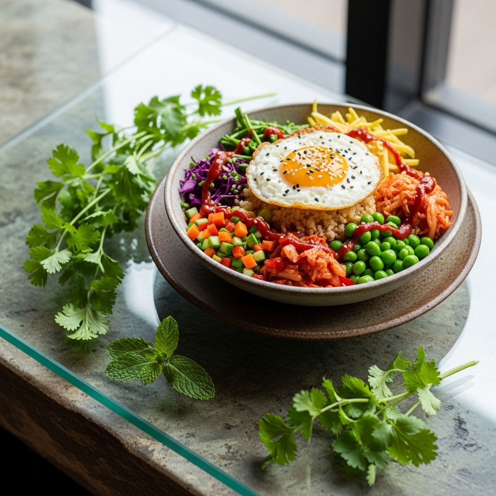 Vibrant Korean Cauliflower Rice Bowl