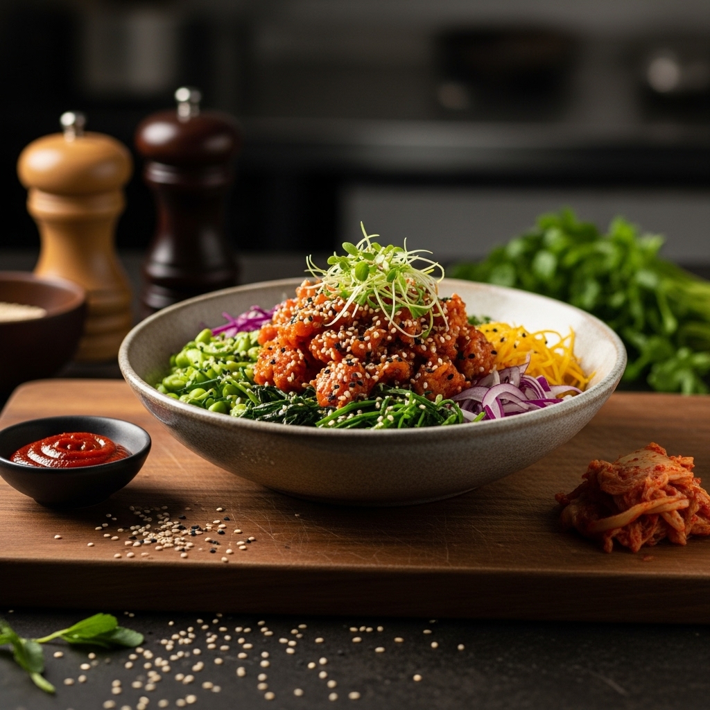 Vibrant Korean Protein Bowl: A Low-Carb Energy Boost