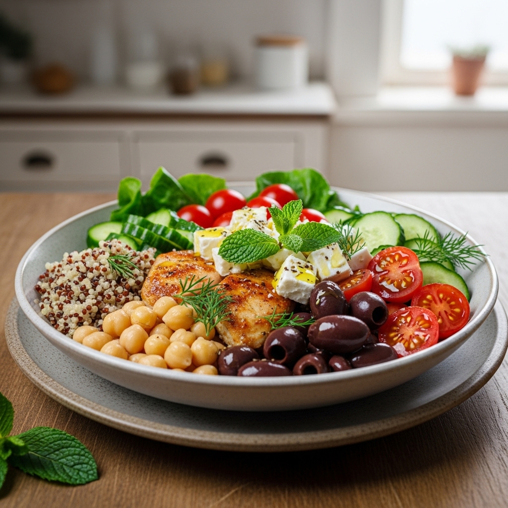 Vibrant Mediterranean High-Protein Bowl