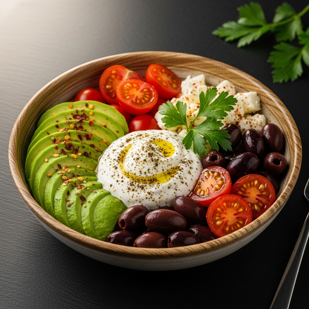 Vibrant Mediterranean Keto Breakfast Bowl