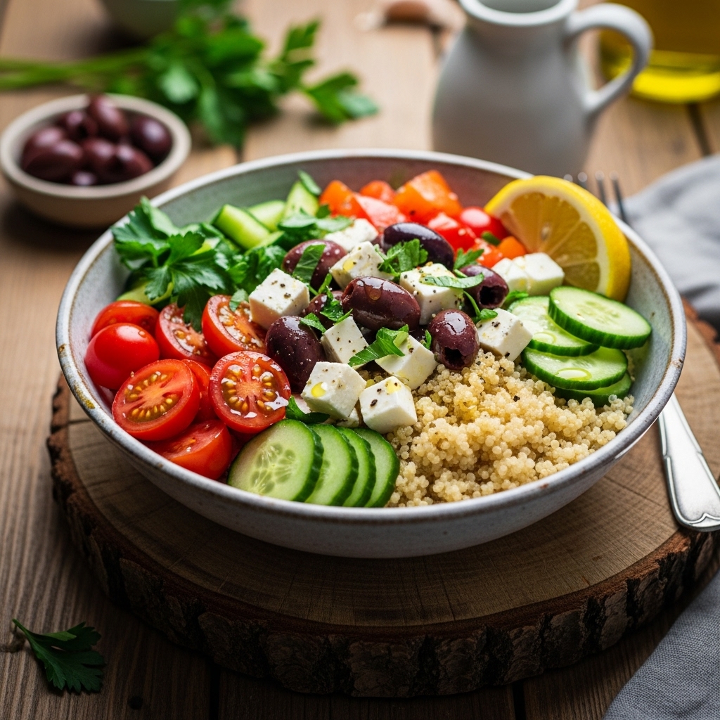 Vibrant Mediterranean Vegan Bowl