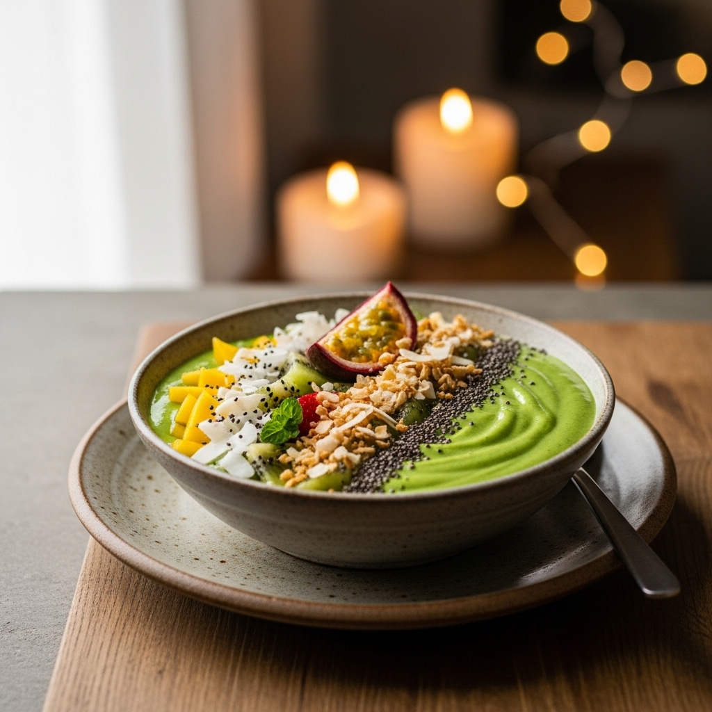 Vibrant Thai Green Smoothie Bowl