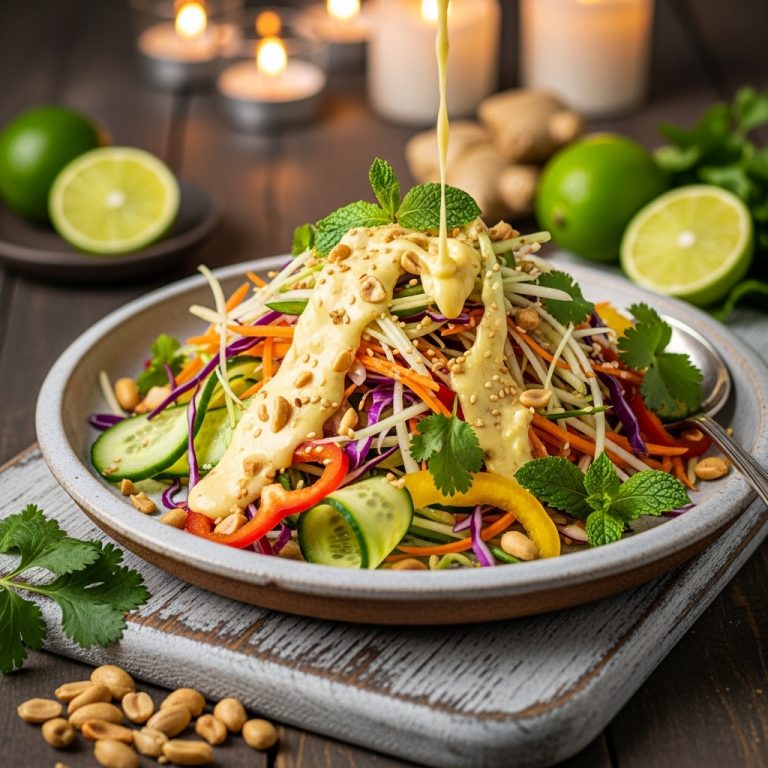 Vibrant Thai Salad with Lemon-Ginger Dressing