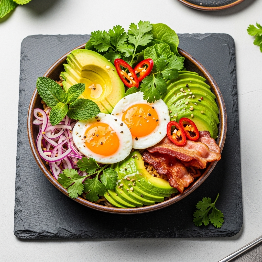 Vibrant Vietnamese Breakfast Bowl – A Keto-Friendly Rejuvenation