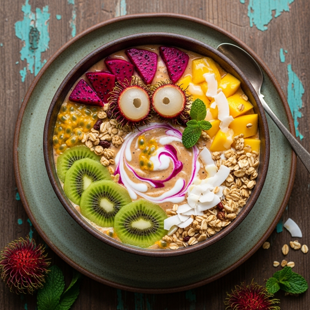 Vibrant Vietnamese Breakfast Smoothie Bowl