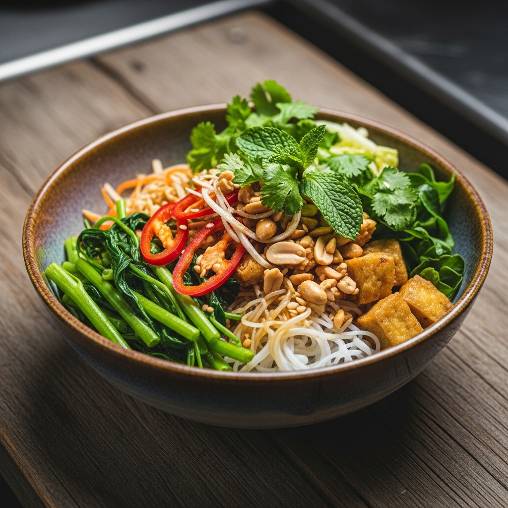 Vibrant Vietnamese Vegetarian Breakfast Bowl