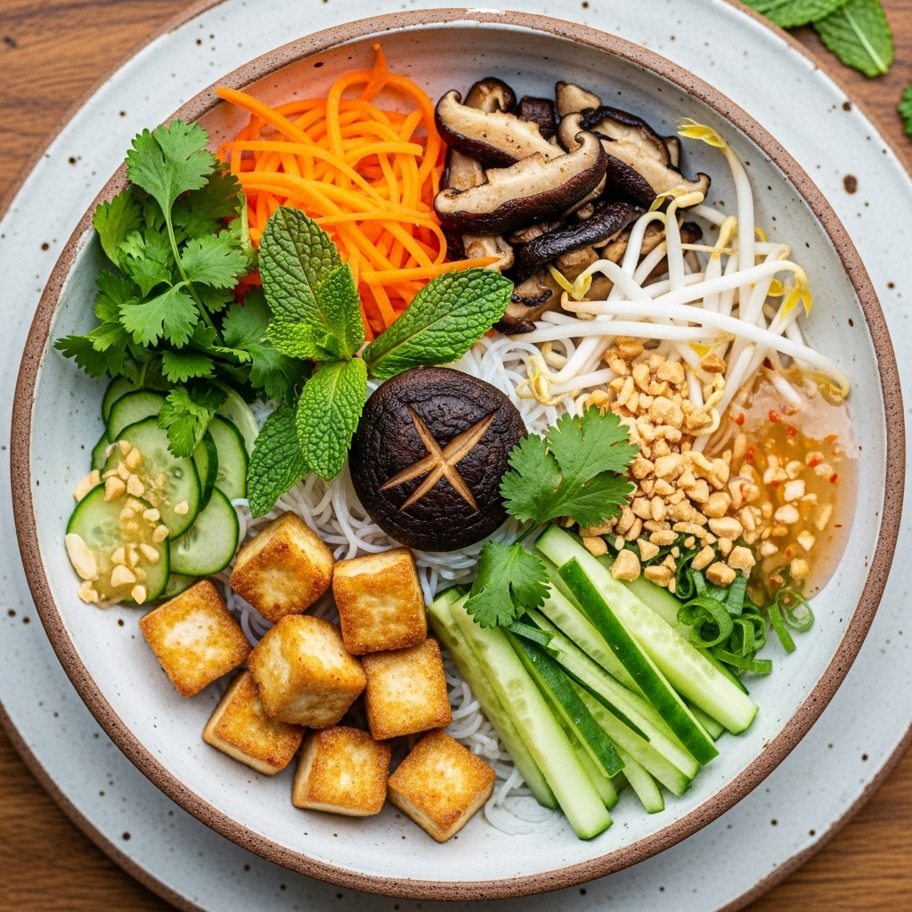 Vibrant Vietnamese Vegetarian Brunch Bowl