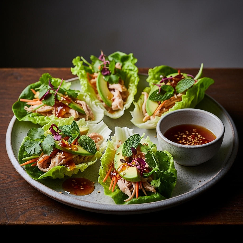 Vietnamese Chicken and Avocado Lettuce Wraps – A Paleo Snack for Energizing Rebirth